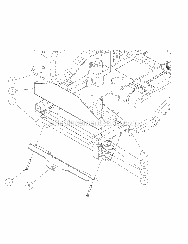 Rear Bumper Diagram and Parts List for M48-KW 53AI8CTV750-23HP Cub Cadet Lawn Tractor